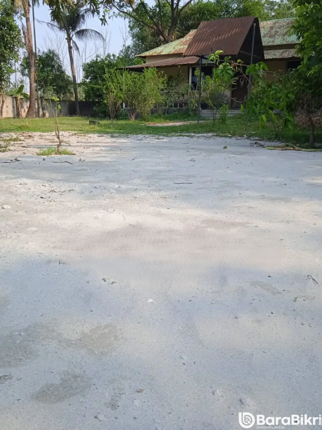 Boundary wall ready land near Shitalakshya river