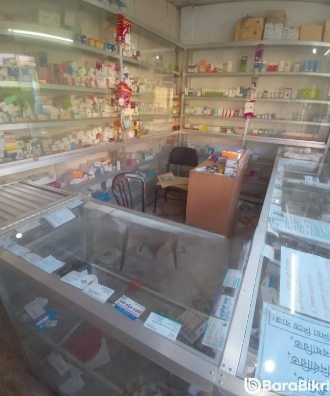 Furnished medicine shop handover with inventory