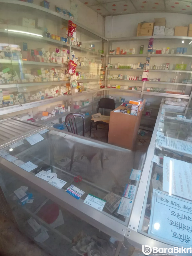 Furnished medicine shop handover with inventory